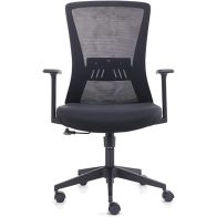 Cadeira de escritório | Cadeira de chefe | Cadeira de mesa ergonômica Mesh | Cadeira de computador Suporte Lombar - Preta