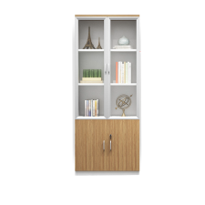 Armário de arquivamento moderno de madeira MFC com 2 portas para móveis de escritório - 800 x 400 x 2000mm