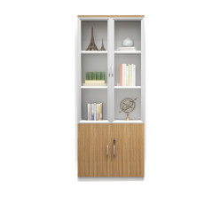 Armário de arquivamento moderno de madeira MFC com 2 portas para móveis de escritório - 800 x 400 x 2000mm