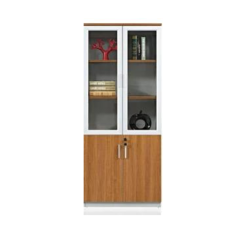 Armário de arquivamento moderno de madeira MFC com 2 portas para móveis de escritório