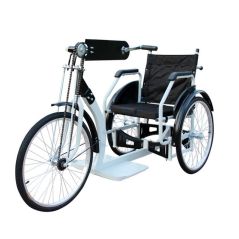 Cadeira de rodas tri-cíclo adultos com Carrinho de compras dobrável para deficientes - Preto