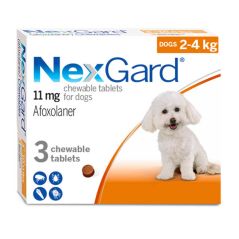 Nexgard Cão S  2-4 Kg  3 Comp Mast 0,5g