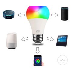 Lâmpada inteligente com várias cores (Wi-Fi)