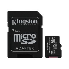 Kingston Cartão De Memória 64GB CL10 100R Com Adaptador