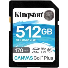 Kingston Cartão De Memória SD 512GB CL10 170R GO! PLUS