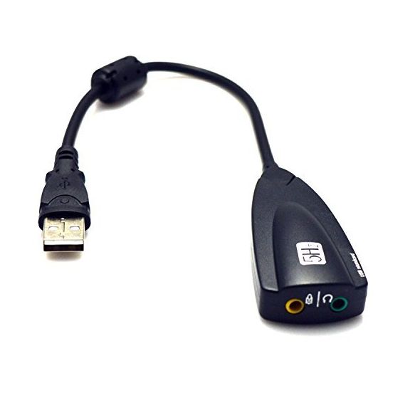 Placa de Som 5Hv2 USB 7.1 Canais Externos