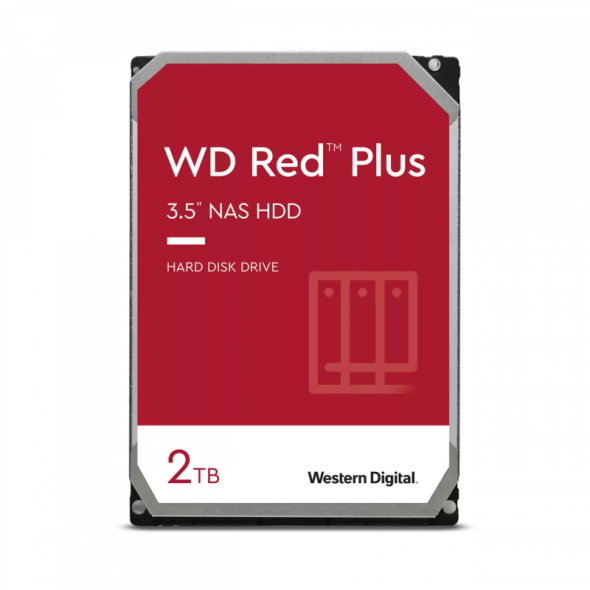 Western Digital Disco Interno 3.5'' 2TB Vermelho Plus SataIII 6G/S 5400RPM
