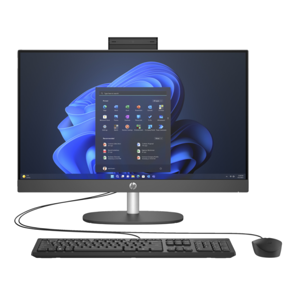 HP Computador Desktop All-In-One 240 | 23.8'' Polegadas I3-N300 FHD | 8GB Memória RAM | 512GB Armazenamento SSD | Windows 11 Profissional | Preto