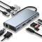 Adaptador USB C 11 em 1 com 4K-HDMI | VGA | porta USB 3.0 | Tipo C PD | Ethernet RJ45 | Leitor de cartão SD / TF, AUX de 3,5 mm | Compatível com MacBook Pro / Air / Mais dispositivos tipo C